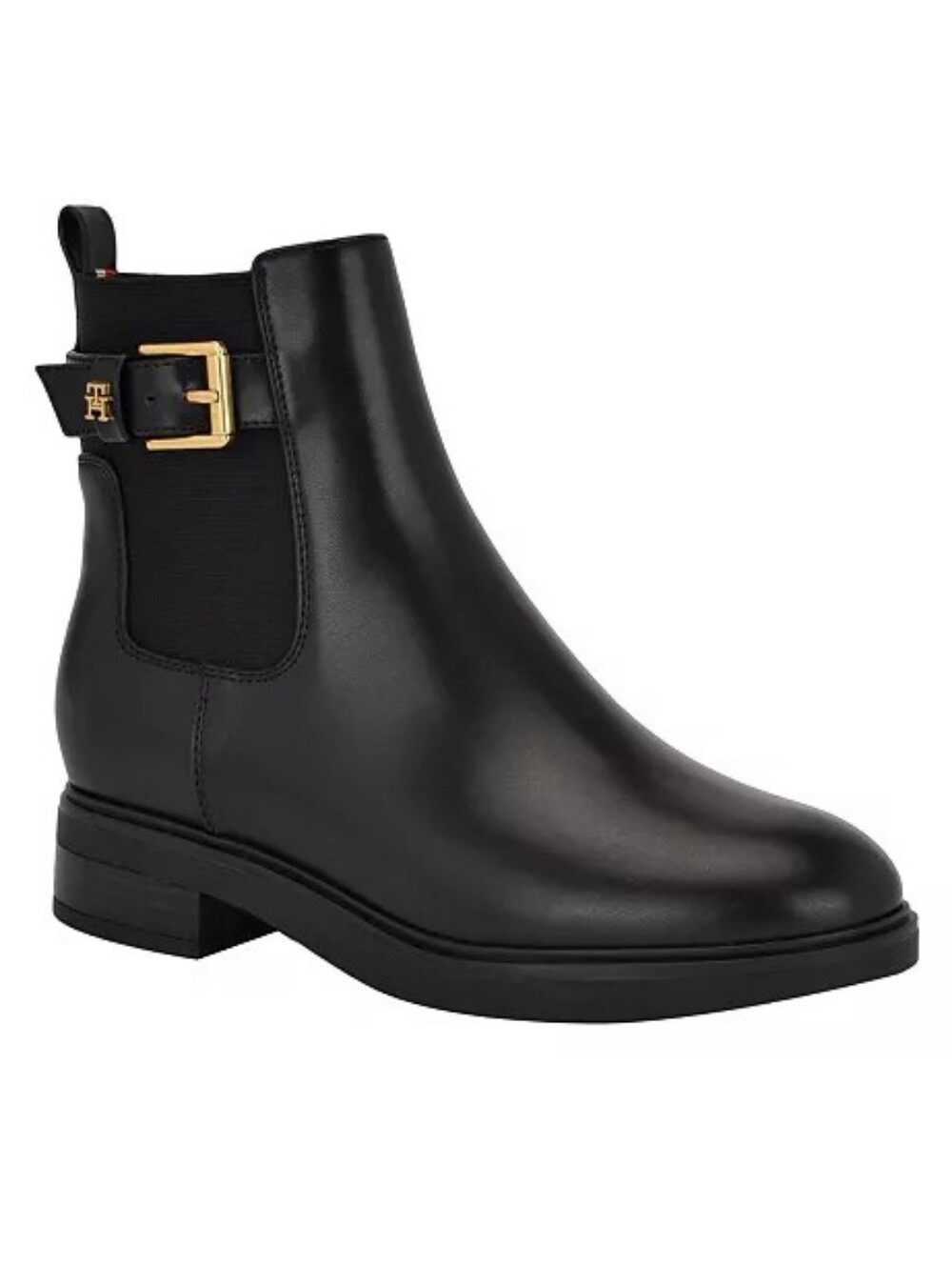 Tommy Hilfiger Women's Black Buckle Ankle Booties